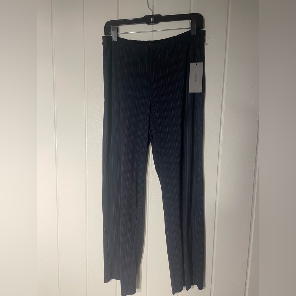 Porto San Francisco Navy Pinstripe Travelers Straight-Leg Pants Size 4 See Chart
